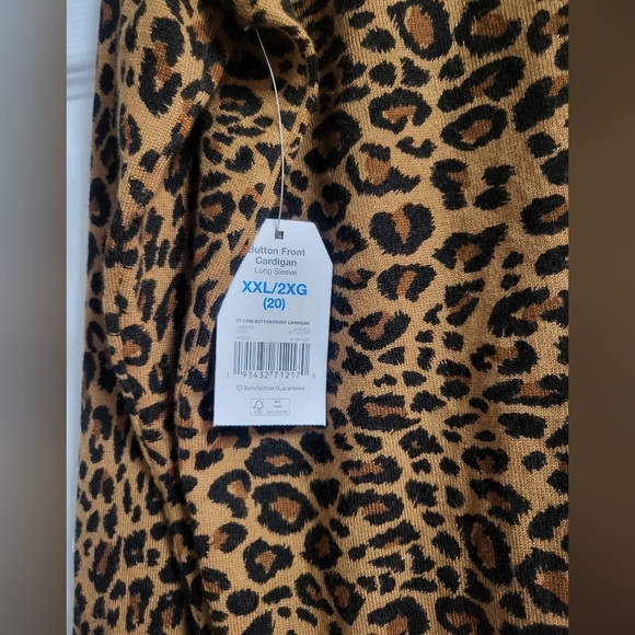 NWT Time And True Womens Leopard Print Button Up Cardigan Sweater Size XXL - Picture 5 of 7